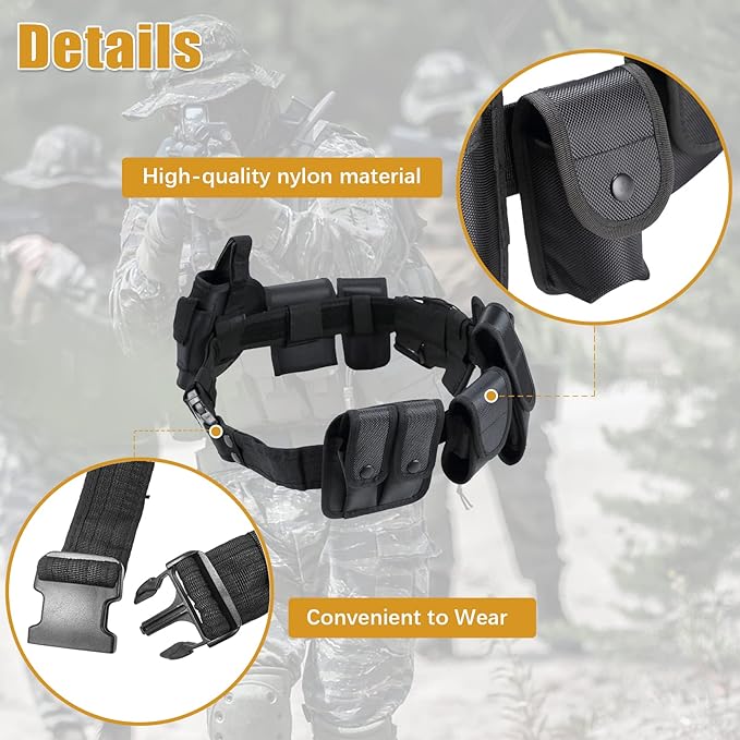 10 in 1 Police Security Duty Belts, Law Enforcement Tactical System | Nylon, Versatile Military Modular Equipment System, Duty Belt Set for Law Enforcement, Ultimate Tactical Belt Set - Image 3