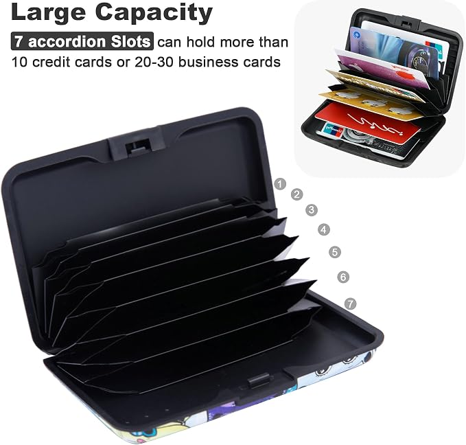 Mini RFID Aluminum Wallet Credit Cards Holder Business Card Case Metal ID Case for Men Women (Color cat) - Image 5