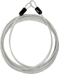 Lumintrail 3mm (1/8 Inch) Braided Steel Coated Security Cable Luggage Lock Safety Cable Wire Double Loop (15ft) by Lumintrail
