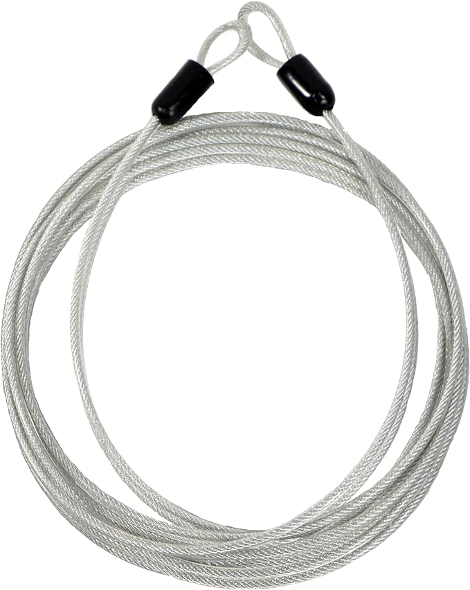 Lumintrail 3mm (1/8 Inch) Braided Steel Coated Security Cable Luggage Lock Safety Cable Wire Double Loop (15ft) by Lumintrail