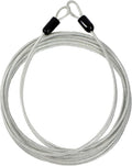 Lumintrail 3mm (1/8 Inch) Braided Steel Coated Security Cable Luggage Lock Safety Cable Wire Double Loop (7ft) by Lumintrail