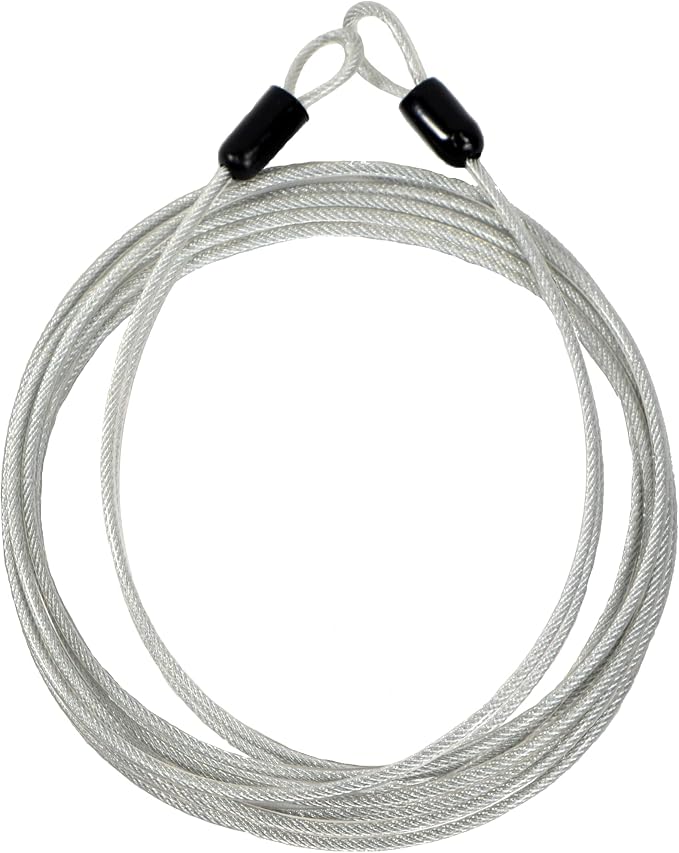 Lumintrail 3mm (1/8 Inch) Braided Steel Coated Security Cable Luggage Lock Safety Cable Wire Double Loop (7ft) by Lumintrail