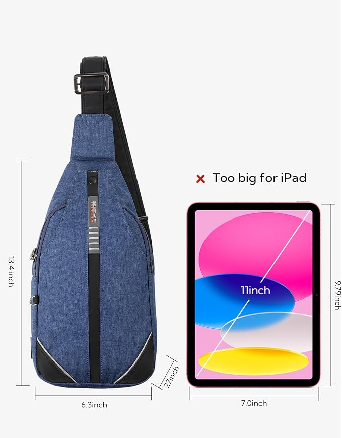 WATERFLY Mini Crossbody Sling Backpack Anti Theft Backpack for Traveling Chest Shoulder Bag - Image 7