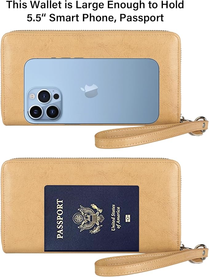 Small Compact Women Wallet RFID Blocking Genuine Leather Bifold Purse with ID Windows - Image 7