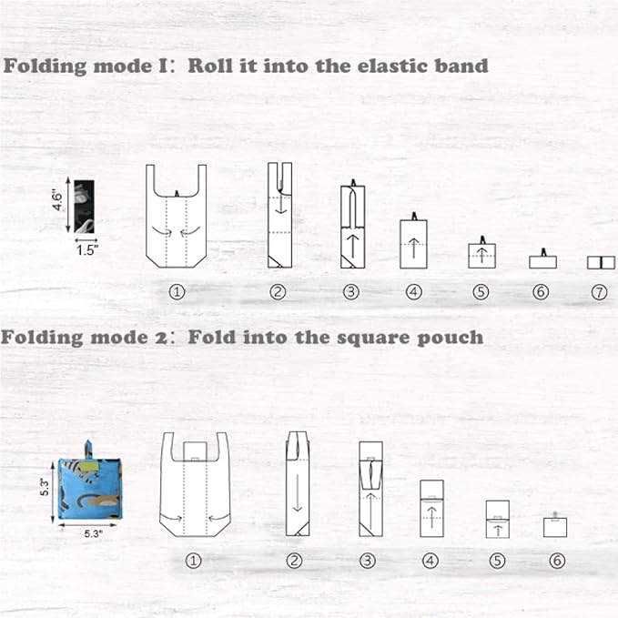 BeeGreen Animals Lover Gifts for Women Animals Reusable Grocery Bags Shopping Bags Bulk 6 Pack 50LBS X-Large Foldable Hedehog Cats Dogs Frog - Image 5