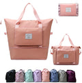 Large Capacity Foldable Travel Bag, Expandable lightweight Carry on Bag, Dry with Wet Separation Spor Duffel Bags (Sweet Powder) by Unknown