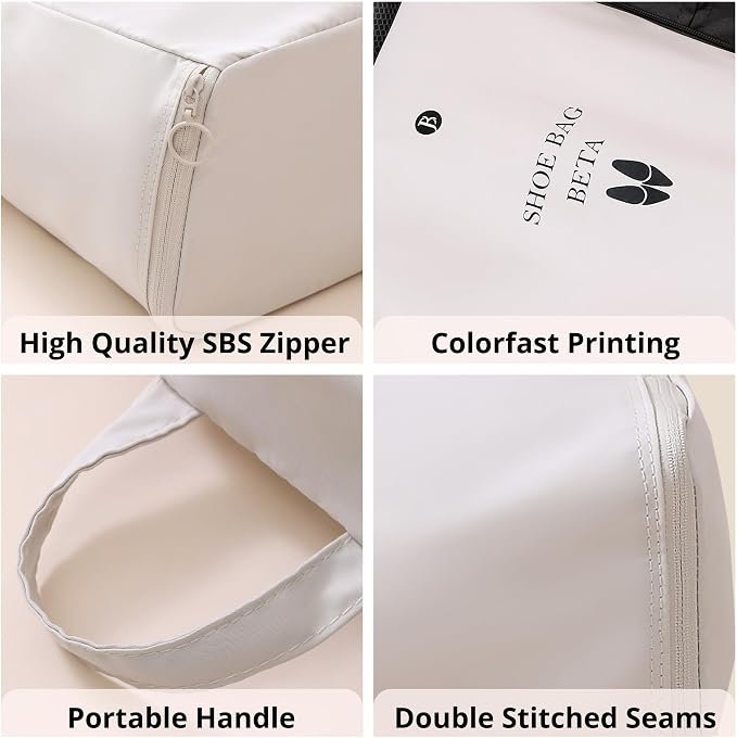 tianzong Shoe Bags for Travel, Waterproof Shoe Storage Organizer with Zipper for Men and Women (1 Pack, Pink) - Image 4