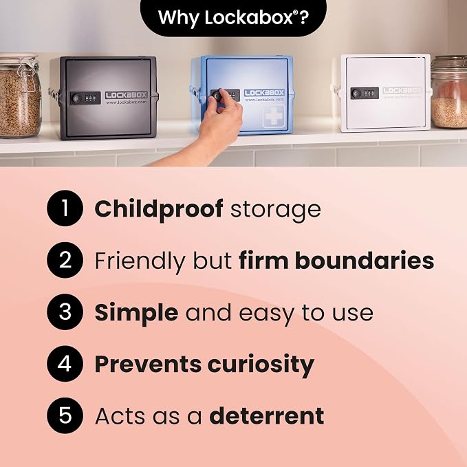 Lockabox One™ | Premium Medicine Lock Box | Medium Medication Lock Box With Code For Medicines, Vitamins & Supplements | External Size 12 x 8 x 6.6 inches (Medi Blue) - Image 11