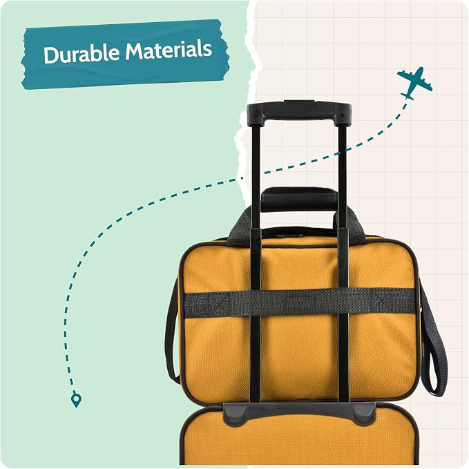U.S. Traveler Rio 14" Travel Tote Bag, Lightweight 1200D Carry-On Bag for Women & Men - Image 3