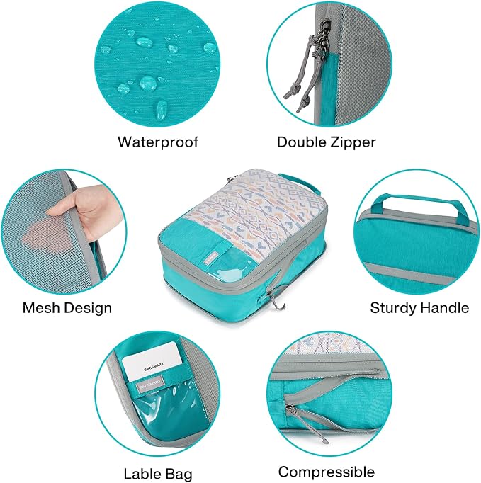 BAGSMART Compression Packing Cubes for Travel Essentials | 14 Set /6 Set /4 Set/2 Set, Lightweight, Durable - Image 6