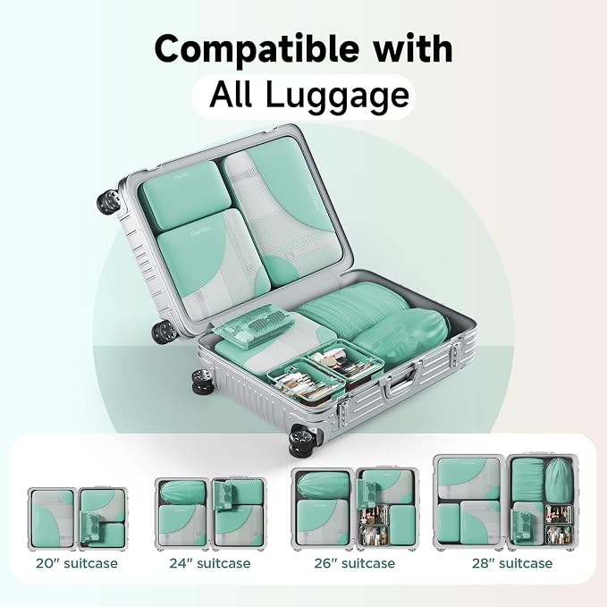 9 Set Packing Cubes for Travel, Gifts for Women Mom,Anti-Tearing Suitcase Organizer,OlarHike Vacation Essentials & Accessories for Cruise Ship - Image 9
