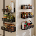 SETBAOO 6 Pack Magnetic Spice Rack for Refrigerator Set, Black Magnetic Shelf and Fridge Kitchen Cabinet Organizers Storage Seasoning Organization Mini Shelves. by Unknown