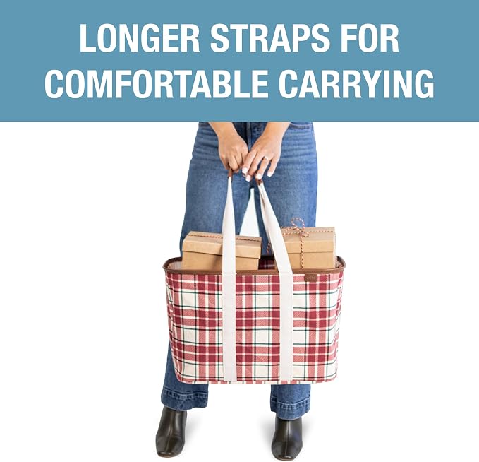CleverMade Collapsible Tote LUXE, 30L Structured Tote Bag with Handles | Pack It All Without the Floppy-Bag Fight | Steel Rim Stays Open, Soft Grips Carry 30 lb, and Tote Folds to 1.5 Inches - Image 7