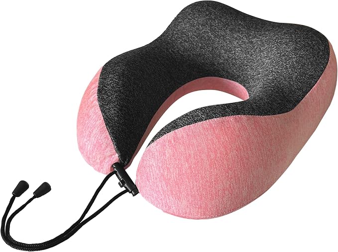 High Fill Memory Foam Travel Neck Pillow - Ergonomic Support for Plane, Car, Home Travel Accessory, Washable Cover - Neck Pillow for Effortless Travel - Image 5