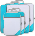 Gonex Compression Packing Cubes for Travel, Mesh Bags Luggage Organizers | Set of 4/5/6/7/10 for Essentials, Extensible, Fits 20"Carry-on Suitcases, See-through Mesh, Double Zipper Compression by Gonex