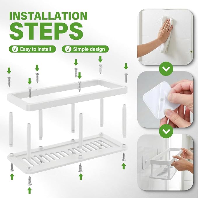 2pc Cosmetic Storage for Dresser Vanity and Bathroom Countertop, Detachable Storage Rack,No Drill Shelves for Wall, Cosmetic Display Case - Image 4