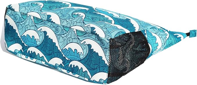 ESVAN LARGE BEACH BAG Water Resistant Lightweight 20 inch Women Oversize Tote Bag for Gym Beach Travel Pool Yoga Nurse - Image 8