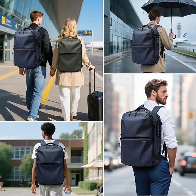 BANGE Travel Backpack with Vacuum Pocket and TSA lock version can hold 15.6 inch Laptop suitable Overnight Flight Approved Anti-theft Bag - Image 8