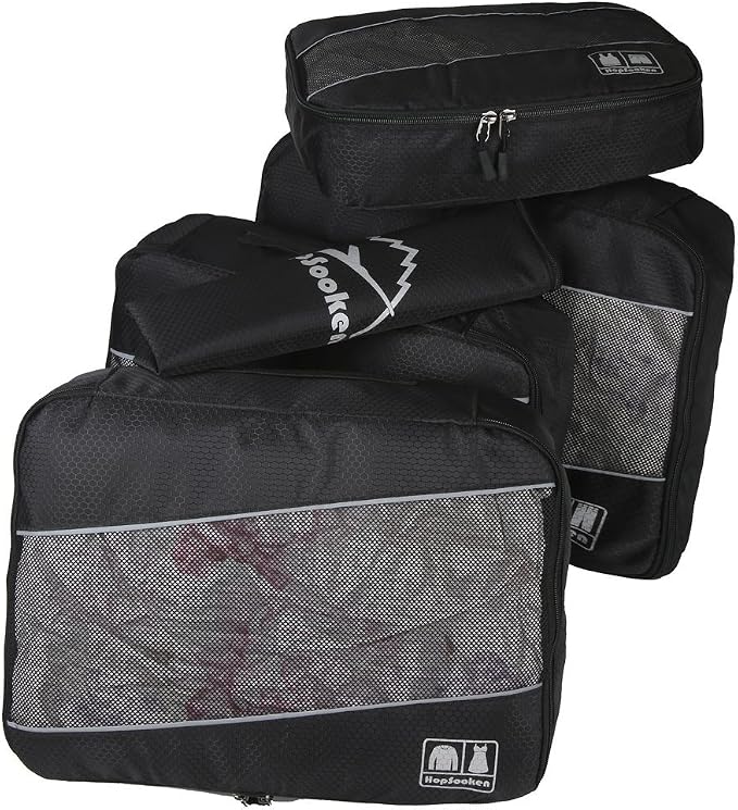 5 Set Packing Cubes for Travel Large Suitcase Luggage Organizer Bags Travel Accessories Vacation 4 Cubes 1 Laundry Pouch Bag - Image 2