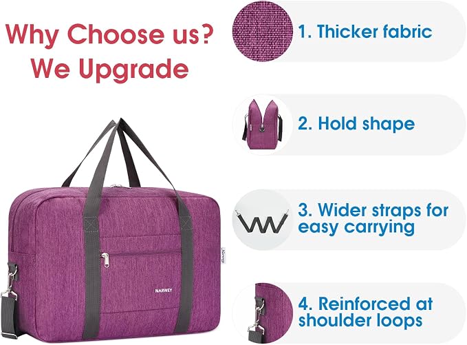 For Spirit Airlines Personal Item Bag Foldable Travel Duffel Bag Tote Carry on Luggage Duffle Overnight for Women and Men - Image 4