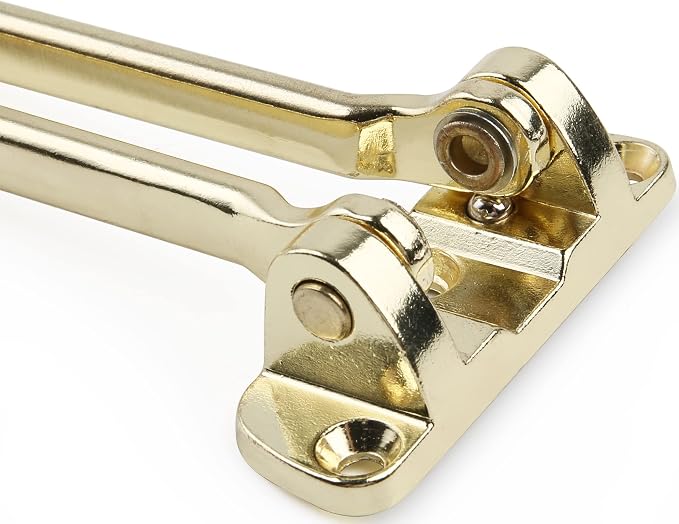 HASWARE Home Security Door Lock Swing Bar,Black Alloy Anti-Theft Door Guard Latch for Front and Inside Door, Safety Childproof Reinforcement Door Stopper (Golden) - Image 4