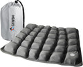 Inflatable Seat Cushion with Built-in Pump - 3D Air Cell Ergonomic Pad for Sciatica & Tailbone Pain Relief - Portable Cooling Chair Cushion for Airplane Travel, Car, Office & Stadium (0.8lbs) by ANMSVI