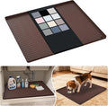 URMONA Waterproof Silicone Under Sink Mat 25'' x 22'' Shelf Liner for Kitchen and Bathroom, Cabinet and Counter Protector, Storage and Organizers, Litter Mat, Pet Cat Puppy Essentials(Brown) by URMONA