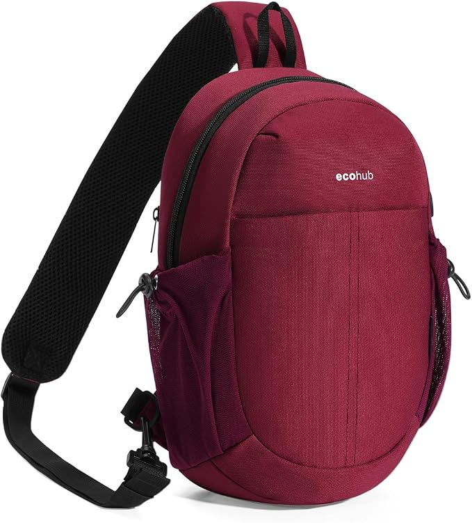 ECOHUB Anti-Theft Crossbody Bag Men Women RFID Blocking Lightweight Sling Backpack Water Resistant for Travel Hiking Outdoor by ECOHUB