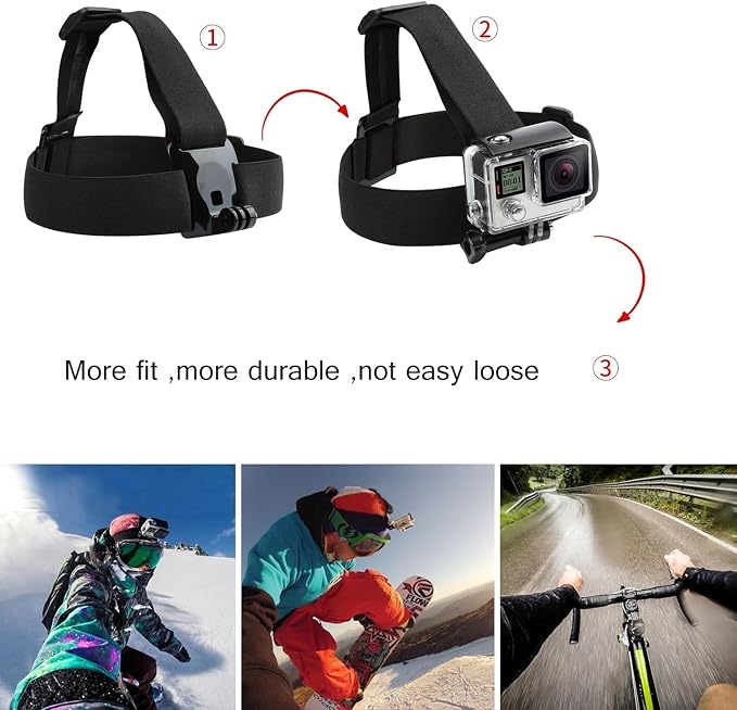 10-in-1 Accessory Kit for Hero13 12 11 10 9 8 7 6 5 4 3+ 3 Hero Session 5 Black AKASO EK7000 for Apeman SJ4000 5000 6000 for DBPOWER for AKASO,Action Camera Accessories for Insta360 Ace Pro 2 X5 - Image 2