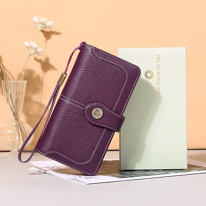 Wallets for Women Trifold Wristlet Wallets Large Capacity RFID Blocking Ladies Purse Credit Card Holder - Image 6