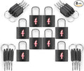 TSA Luggage Locks 8-Pack Black – Keyed Alike Safe Skies Approved for Travel | 8 Locks for Groups | Keyed Alike | 2 Keys/Lock | Safe Skies TSA Approved | 90-Day Warranty by Colorfullife