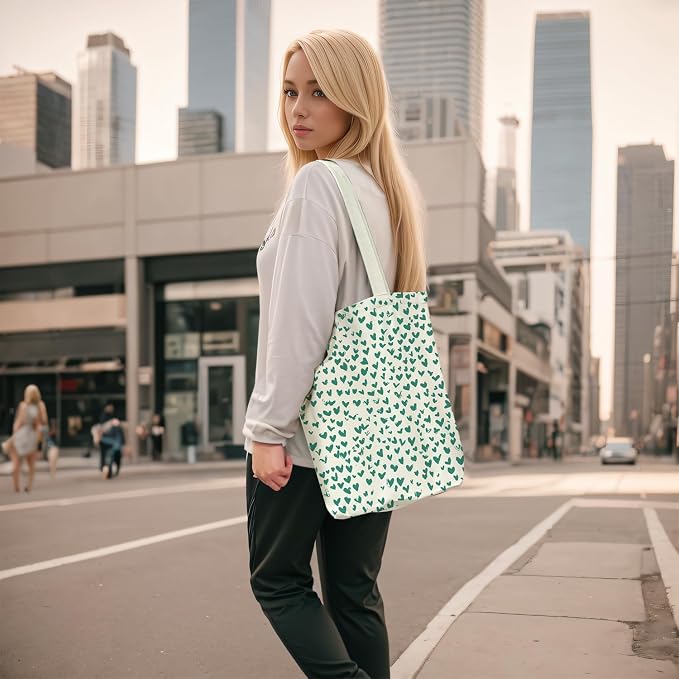 itgowisa Canvas Tote Bag for Women, Tote Bag with Zipper Inner Pocket, Zippered Canvas Bag for Shopping Work Grocery Everyday - Image 8