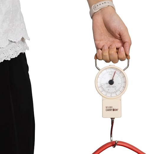 Mechanical Luggage Scale with Tape Measure, Up to 80 Pounds (Retro) - Image 4