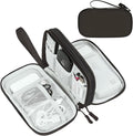 FYY Electronic Organizer, Travel Tech Pouch Bag, Medium, Coffee | Wrist Strap, Waterproof, Double Layers Portable Electronics Travel Carrying Case for Cord, Charger, Daily Business Trips Use by FYY