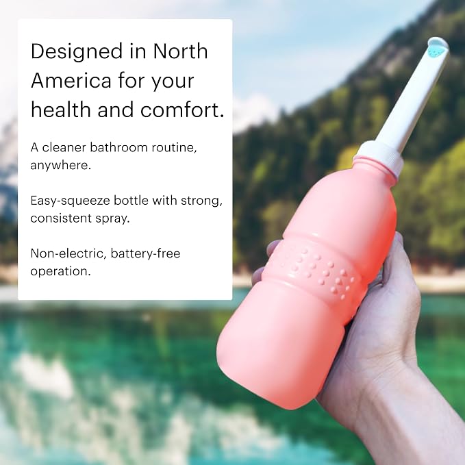 Brondell GoSpa Travel Bidet GS-70 – Portable Peri Bottle for Postpartum & Perineal Care, 400ml Handheld Bidet with Angled Nozzle, Nozzle Storage & Travel Bag - Image 7