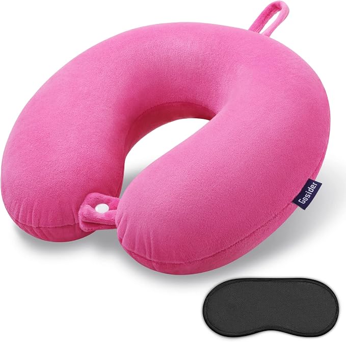 Travel Pillow Memory Foam, Comfortable Travel Neck Pillow U Shape, Support Neck and Head to Relieve Fatigue, Portable Neck Pillow Suitable for Planes, Trains, Self-Driving Cars by Gosider