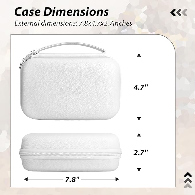 Portable Charger Case, Tech Pouch Travel Organizer, XL, White | Hard Shell Electronic Storage for MacBook Power Adapter, Magic Mouse, Charging Cords, Power Bank Laptop Accessories - Image 2