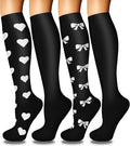 4 Pairs Compression Socks for Women Circulation-Best Support for Nurses,Running,Athletic,Travel by Iseasoo