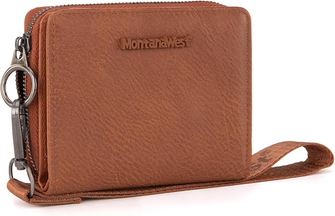 Montana West Small Wallet Woman with a Detachable Wristlet Brown Women's Wallet with Rfid Blocking Lining Minimalist Lightweight & Easy to Carry - Image 4