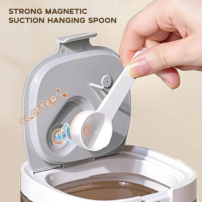 15oz Coffee Canister, Airtight Storage Container, 1300ml | Food Storage Container with Magnetic Scoop, Kitchen Jar for Grounds, Beans, Tea, Sugar, Flour, Cereal - Image 4