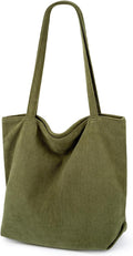 Iioscre Corduroy Tote Bag for Women,Hobo HandBags with Zipper | Large Capacity Casual Shoulder Bag with Inner Pockets for Shopping Work Daily Travel. by Iioscre