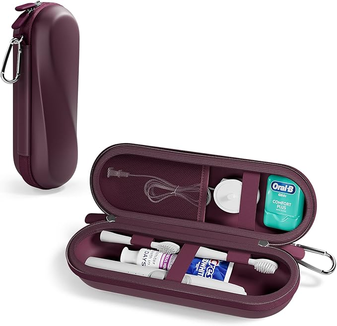 ProCase Electric Toothbrush Travel Case for Oral-B & Philips Sonicare -L | Hard Travel Case for Oral-B 1000/1500/5000/7000/9600 & iO 7/8/9, Philips Sonicare 4100/5100/5300, Fits Full-Size Brushes by ProCase