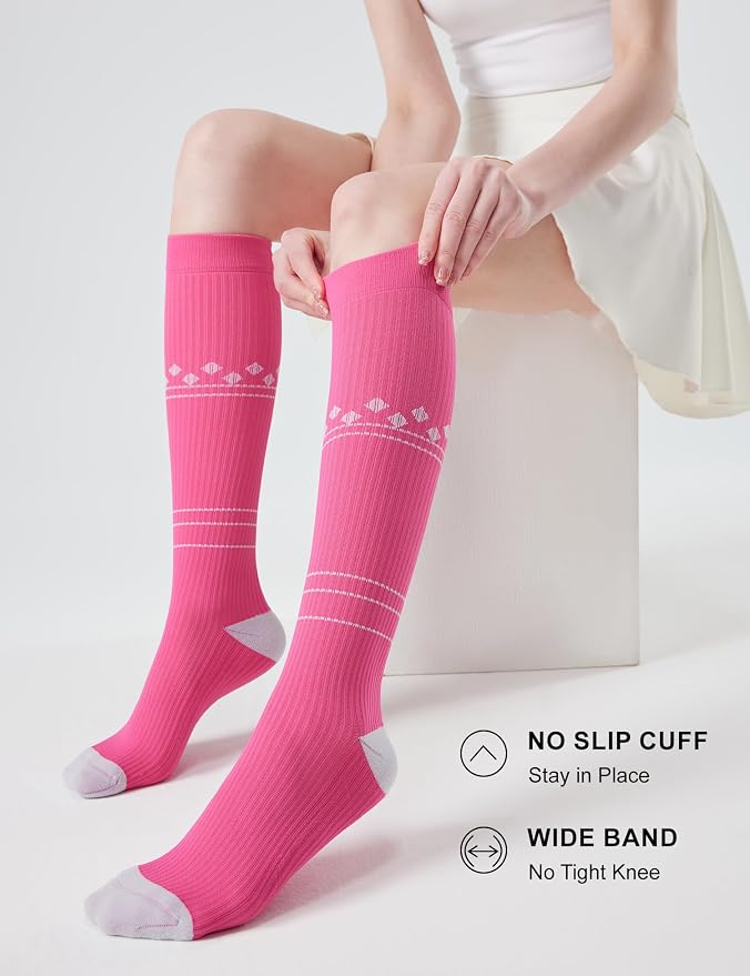 FITRELL 3 Pairs Compression Socks for Women and Men 20-30mmHg-Circulation Support Socks - Image 4