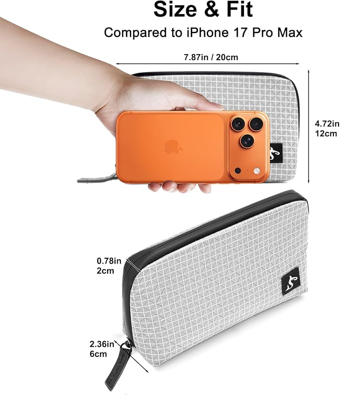 simtoper Small Electronics Organizer Travel Case – Slim Travel Cable Pouch for Small Tech Accessories, Cords, Chargers, Earbuds – Lightweight Mini Tech Bag for Backpack, Business, Travel - Image 2
