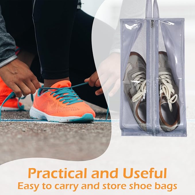 Windyun 20 Pcs Shoe Bags for Travel Waterproof Sneaker Bag Multi Color Shoe Carrier with Zipper Portable Shoe Pouch for Men Women - Image 5
