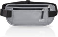 RFID Blocking Money Belt for Men Women, Slim Fanny Pack For Travel，Running,Conceal Waist Wallet For Passport Holder,Phone,Cash(Black Light Grey) by DAITET