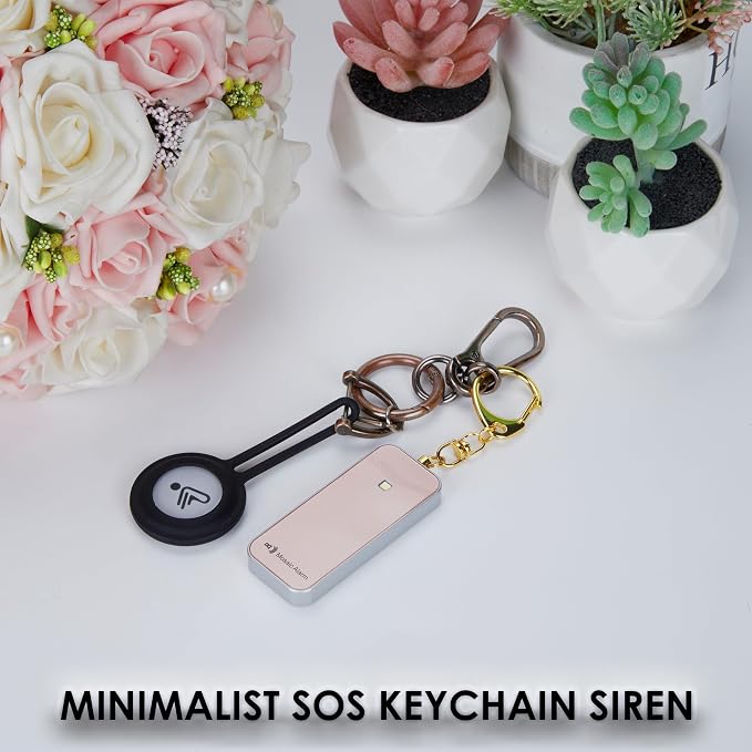 Ultrathin Personal Alarm Rainproof Ultra-Lightweight (0.8 oz) Bulky-Free Keychain Siren for Women, Students Safety. SOS Emergency 130db Hiking Alert Strobe Light. Replaceable Battery. Rose Gold - Image 9