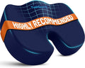 Memory Foam Seat Cushion for Office Chair, Car Seat, Blue, XL | Office Chair Cushion for Car, Airplane - Chair Pad for Long Sitting Sciatica, Hip, Coccyx,Tailbone Pain Relief, Butt Pillow by TushGuardSeatCushonsPillows