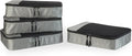 Amazon Essentials 4-Piece Packing Cubes Travel Accessories Set, Space-Saving Luggage Organizer with Double Zipper, Mesh Top Panel, Medium, Gray (Previously Amazon Basics) by AmazonEssentials