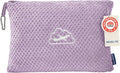 BEDELITE Travel Blanket with Bag, Jacquard Fleece Blanket 65"x40", Lavender | Ultra-soft Airplane Blanket, Luggage Sleeve & Backpack Clip, Travel Essentials for Women, Foldable as Pillow for Long Flight by BEDELITE